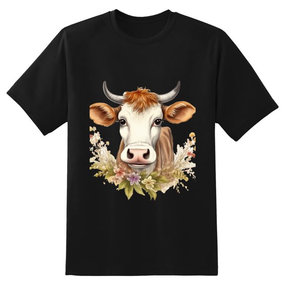 Men's Graphic TeeCow (5) Letter Print T-Shirts Round Neck Short Sleeves Sizes XS-5XL Summer Daily Casual Tops