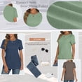 thumbnail image 3 of SUNBS T Shirts for Women Short Sleeve Crew Neck Plain Tee Casual Summer Top Women Blouses, 3 of 8