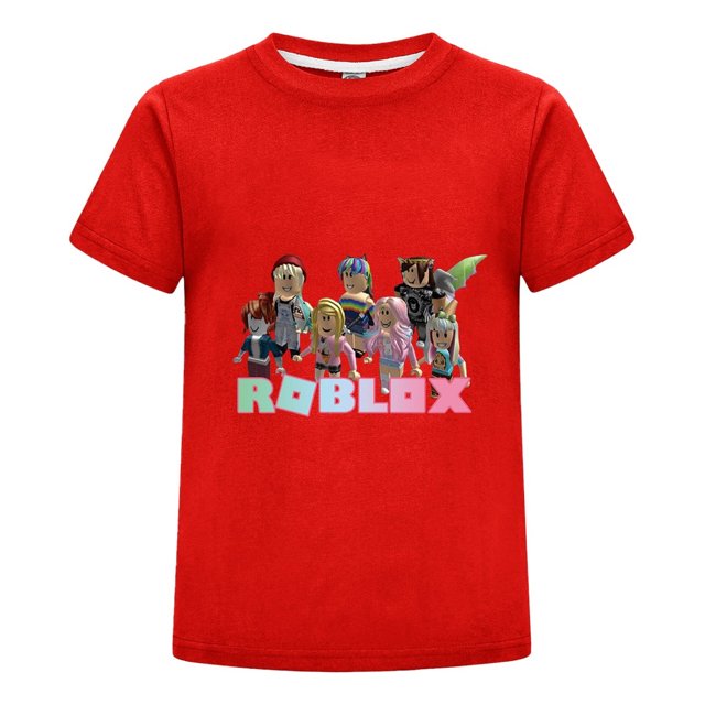 Camiseta Roblox Infantil Estampada, Playera para Niño Ninas Gamer con Diseño de Personajes, Ideal para Verano y Regalos