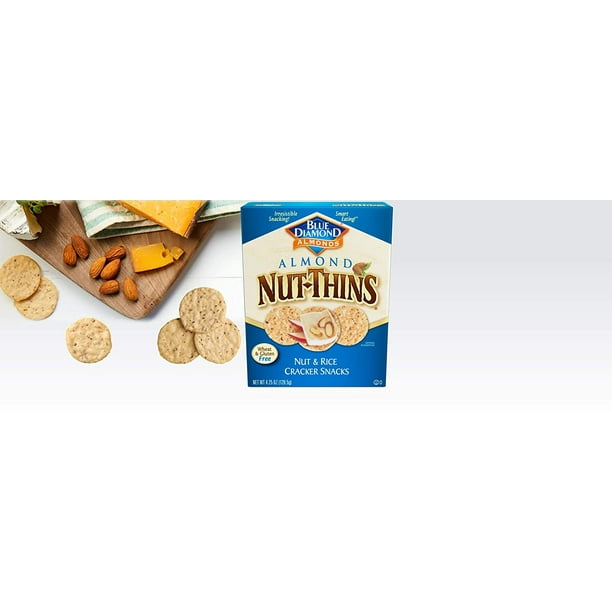 Blue Diamond Almond Nut Thins Cracker Crisps, Original 4.25 Ounce (Pack