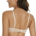 thumbnail image 5 of Women's Lace Balconette Bra Underwire Non-Padded Soft Cup Comfort Everyday Bras(Beige,40C), 5 of 5