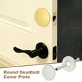 thumbnail image 6 of Uxcell 2Pcs Door Hole Cover Plate, (Silver) Stainless Steel Deadbolt Cover Plate Door Knob Hole Filler Plates with 3.54" Connecting Screws, Suit for - 1" Holes/Door/Cabinet/Wall, 6 of 7