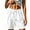 White, variant on Cmfcve Women's Running Shorts Quick Dry Wicking Mesh Performance Workout Shorts with Drawstring