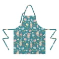 thumbnail image 2 of Pioneer Flower Floral Print Pattern Apron for Women and Men, Cotton Linen Waterproof with Pockets, Adjustable, 33x27 Inch for Kitchen, Gardening, BBQ, Salon, 2 of 6