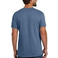 thumbnail image 4 of Hanes Essential-T Men T-Shirt, Short Sleeve Crew Neck, Classic Fit Cotton Tee, Denim Blue, M, 4 of 5