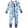 thumbnail image 1 of Pijama convertible para bebés Posh Peanut Sharks de 9 a 12 m, 1 of 7