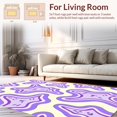 thumbnail image 2 of ODIKA 2'x3' Machine Washable Non-Slip Area Rug, Dream Weaver Interlace High Traffic Rug with Pad, Purple, 355210, 2 of 8
