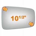 thumbnail image 2 of Flat Passenger Side Manual Mirror Glass for 99-06 Chevrolet Silverado 1500 W/O Baking Plate, 2 of 4