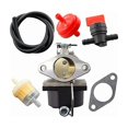 thumbnail image 1 of Carburetor, Fuel Filter and Fuel Hose for Tecumseh 640065A 640065 Engine, Fits 13 HP, 13.5 HP, 14 HP, 15 HP Lawn Mower Models OHV110, OHV115, OHV120, 1 of 5