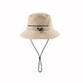 thumbnail image 2 of VONCOS Womens Packable Bucket Hat Khaki Quick Dry Foldable Sun Hat for Travel Hiking Beach with Adjustable Chin Strap Wide Brim, 2 of 6
