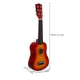 thumbnail image 3 of Guitarra acústica de 21 pulgadas Instrumento de música para principiantes Guitarra de 6 cuerdas para niños de la escuela en casa Suministros de clase de música (color del atardecer), 3 of 8
