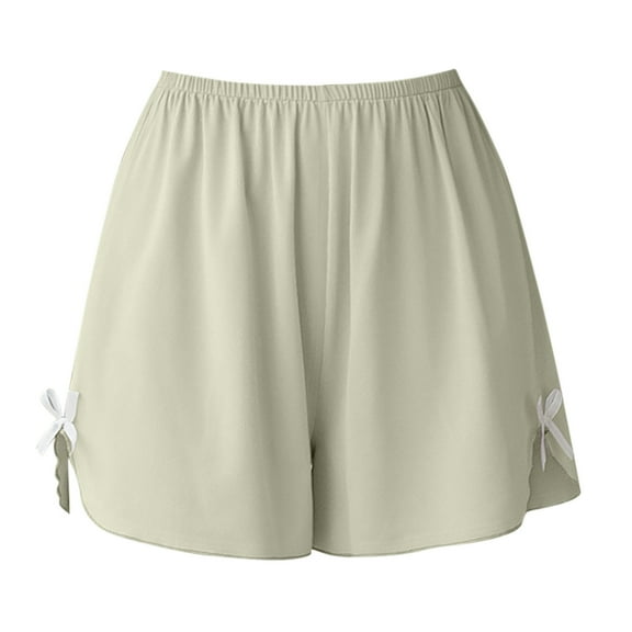 Akafmk Women's Plus Size Pajamas Shorts,Women Cotton Pajamas Shorts Soft Sleepwear Bottom Shorts Loose Home Shorts Lightweight Loungewear Shorts