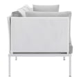 thumbnail image 3 of Modway Harmony Sunbrella® Outdoor Patio Aluminum Sofa in White Gray, 3 of 8