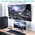thumbnail image 2 of Cable DisplayPort a HDMI WARRKY 4K de 1,2 a 1,4 m, 2 of 8