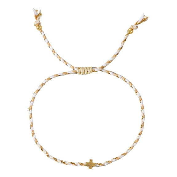 WINDLAND Stylish Bohemian Styles Cotton Rope Bracelet with Crosses for Everyday Use