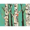 thumbnail image 3 of Reynolds, Jade 14x12 Black Modern Framed Museum Art Print Titled - Birch Grove on Teal II, 3 of 5