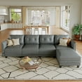 thumbnail image 1 of LLappuil Modular Sectional Sofa, 5 Seat Modular Sectional Sofa with Storage, Faux Leather Waterproof Sofa for Living Room, 1 of 9