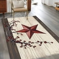 thumbnail image 2 of Area Rug for Living Room, Texas Star Red Non-Slip Indoor Large Carpet for Bedroom/Dining Room, Farmhouse Berry Wooden Vintage Washable Low-Profile Rectangle Floor Mat Runner Rugs - 3 x 5 Ft, 2 of 8