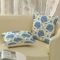 thumbnail image 4 of Spring Pillow Covers 18x18 Inch Set of 2, Blue Hydrangea Flower Throw Pillows Spring Summer Floral Decorations Holiday Farmhouse Pillowcase Linen Outdoor Decor Cushion Case for Couch Sofa Home, 4 of 6