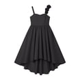 thumbnail image 6 of Girls Princess Party Dress with Shoulder Rose, Sleeveless Flower Girl Gown for Wedding Birthday Pageant, Elegant Tulle Net Skirt for Special Occasions, Age 2-12 Years Black 120, 6 of 7