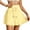 Yellow, variant on MIXUE Skirts For Women Summer Mesh Solid Color Ruffled Elastic Waist Drawstring Mini Tennis Skirt Holiday-Wear,Yellow,S