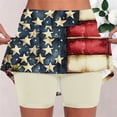 thumbnail image 5 of Plcasen Independent Day Women Tennis Workout Skorts High Waisted Athletic Skirts, Lightweight Golf Running Skirt, 5 of 5