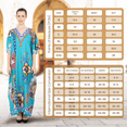 thumbnail image 2 of Miss Lavish London Kaftan Dress Summer Women's Caftans Long Maxi Style Dresses One Size [145-Teal], 2 of 6