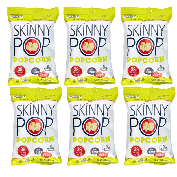 SkinnyPop Original Popcorn Gluten Free NonGMO Healthy Popped Corn