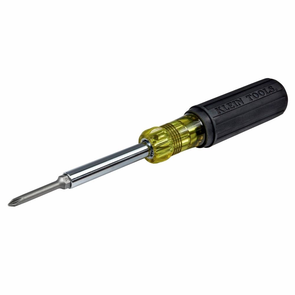 Klein Tools 32559 6-in-1 Extended Reach Multi-Bit Screwdriver/Nut Driver