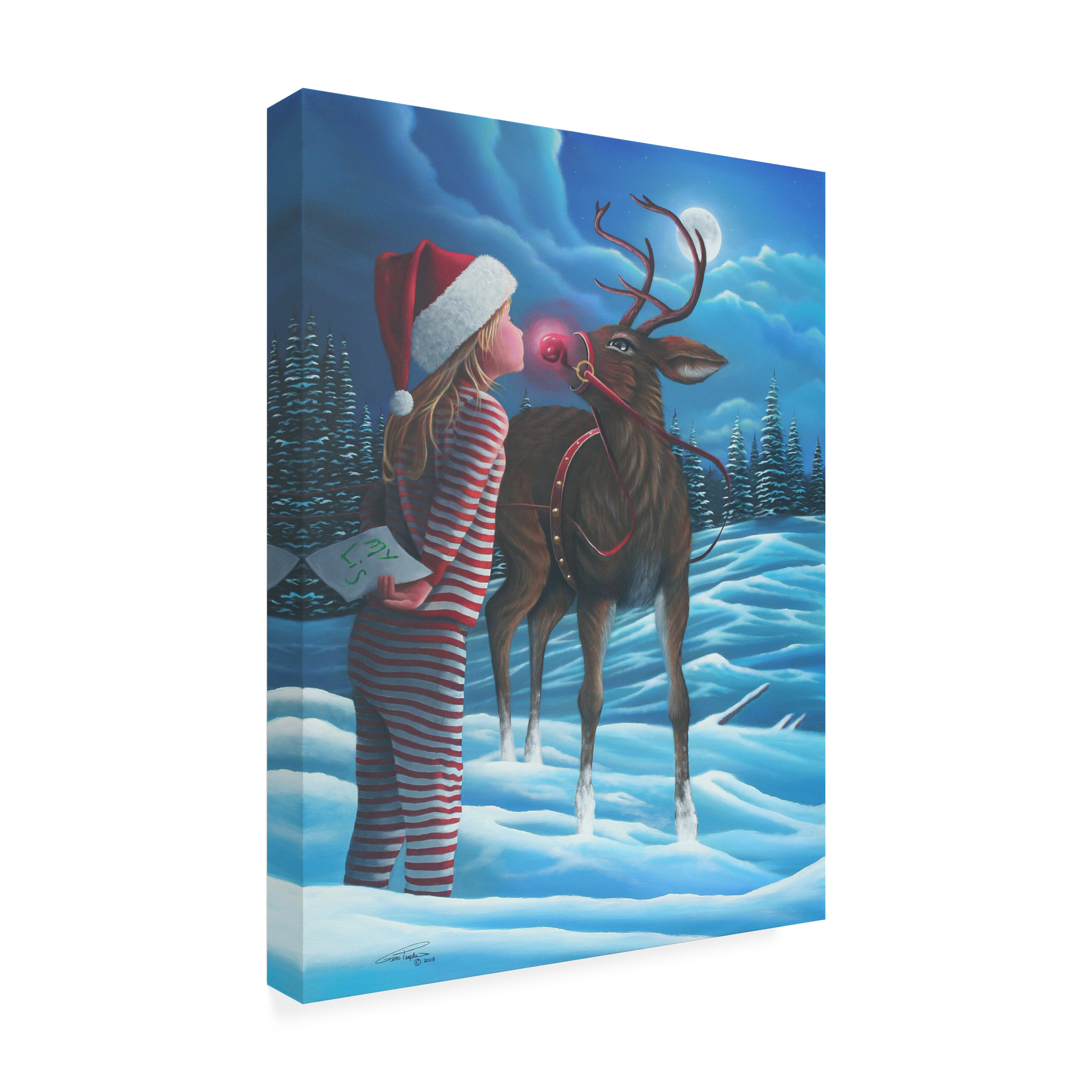 Trademark Fine Art 'Rudolph Kiss' Canvas Art by Geno Peoples