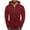 Wine, variant on lmcalzta Mens Zip up Hoodies Fleece Solid Color Sweatshirts with Zip Pockets Fall Winter Trendy Causal Jackets