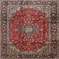 thumbnail image 1 of Ahgly Company Indoor Square Traditional Saffron Red Medallion Area Rugs, 3' Square, 1 of 6