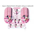 thumbnail image 1 of Decoraciones de fiesta de Minnie Mouse de Disney, vajilla rosa con tema de Minnie, juego de globos para Baby Shower, suministros de fiesta de cumpleaños para niños y niñas, 1 of 4