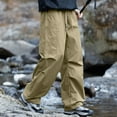 thumbnail image 2 of Men's All Season Functional Workwear Mountaineering Windproof Loose Straight Casual Trousers with Adjustable Drawstring Wear Styles, 2 of 6