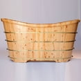 thumbnail image 2 of ALFI brand AB1105 63" Free Standing Cedar Wooden Bathtub, 2 of 9