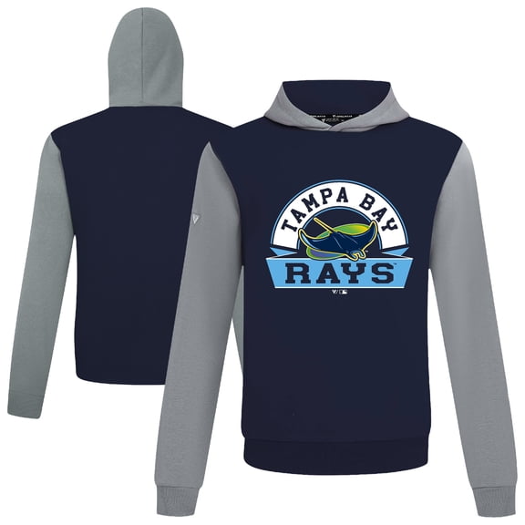 Men's Levelwear Navy Tampa Bay Rays Throwback Ultimate Banner Arch Hoodie
