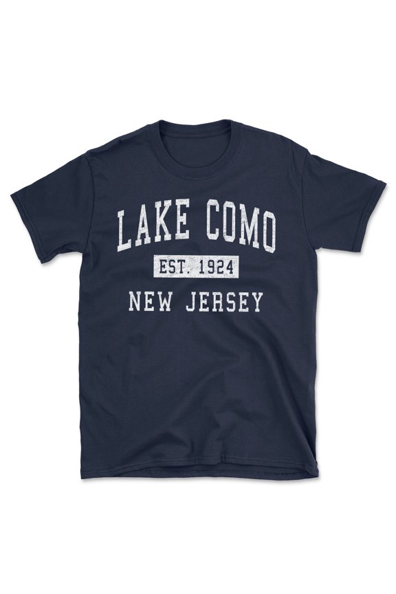Lake Como New Jersey Classic Established Men's Cotton T-Shirt