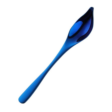 

Farfi Stainless Steel Long Handle Duck Mouth Sauce Spoon Scoop Tableware Cooking Tool (Blue)