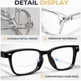 thumbnail image 6 of 2 Pack Reading Glasses for Men Women, Square Computer Eyewear for Screen Work Gaming, 6 of 6