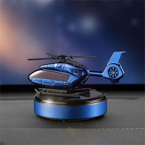 Fufafayo under $5 Solar Car Air Freshener, Solar Auto Rotating Car Perfume and Aromatherapy Diffuser, Aircraft Design Car Air Freshener with 10ml Fragrance, Solar Powered Car Accessory