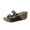 Black, variant on Womens Summer Comfort Pearl Embellished Wedge Sandals Dual Strap Casual Vacation Everyday Sandals