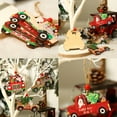 thumbnail image 5 of 6PCS Christmas Ornaments Red Truck Christmas Tree Decoration Wooden Farmhouse Hanging Crafts for Xmas Home Country Holiday Party, 5 of 6