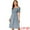 Dusty Blue, variant on Square Neck Puff Sleeves Smocked Waist Midi Floral Dres L Pink