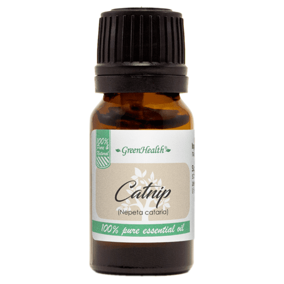 Catnip Essential Oil - 10 ml - Amber Glass Bottle w/ Euro Dropper