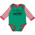 thumbnail image 3 of Inktastic Yeah My Great Grandma is Pretty Awesome Boys or Girls Long Sleeve Baby Bodysuit, 3 of 5