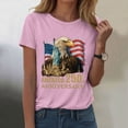 thumbnail image 2 of CAICJ98 Women's 250th Anniversary Crew-Neck T-Shirt Faith USA 250 Years Patriotic Eagle Graphic Shirts Women (Pink,XL), 2 of 8