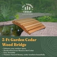 thumbnail image 2 of All Things Cedar FB36 Garden Bridge | 3-ft Durable Outdoor Wooden Bridge - 36L x 29W x7H, 2 of 7