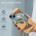 thumbnail image 2 of COMIO  Designer Wooden Protective Case for iPhone 15 Magnetic Case Cover Compatible with iPhone 15 MagSafe Case (Mahi Mahi-Cherry), 2 of 4