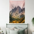thumbnail image 4 of Fall Decorations Tapestry, Idyllic Mountain with Snowy Peaks and Hazy Cloudy Sky on the High Valley Decor, Wall Hanging for Bedroom Living Room Dorm Decor, 40W X 60L Inches, Multi, by Ambesonne, 4 of 5