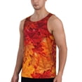 thumbnail image 2 of KLL Autumn Leaf Print Men's Muscle Gym Workout Stringer Tank Tops Bodybuilding Fitness T-Shirts Tank Tops Men-Medium, 2 of 7